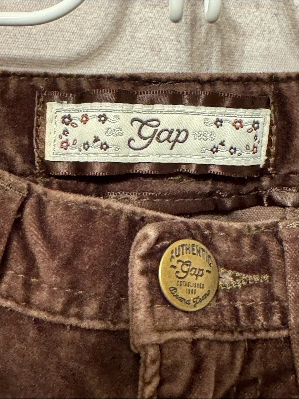 Vintage GAP Kids Velvet Flare Jeans / Size 7 Slim